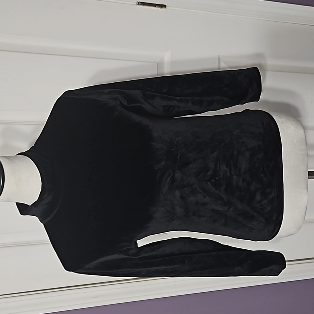 Lands End velour mockneck